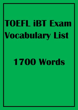 Toefl Ibt Exam Vocabulary List 1700 Words Michael Buckhoff