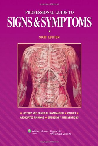 Professional Guide To Signs And Symptoms Sixth Lippincott
