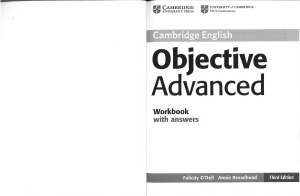 Objective Advanced Workbook With Answers With Audio Cd Felicity Odell