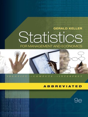 Statistics For Management And Economics Abbreviated Edition 9th Edition Gerald Keller