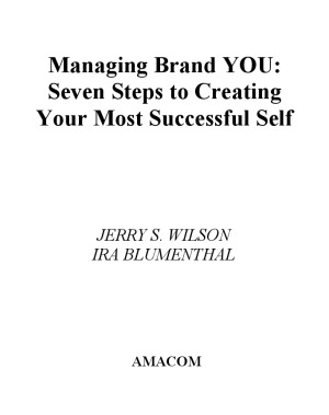 Managing Brand You 7 Steps To Creating Your Most Successful Self Jerry S Wilson