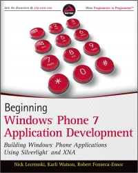 Beginning Windows Phone 7 Application Development Robert Fonsecaensor