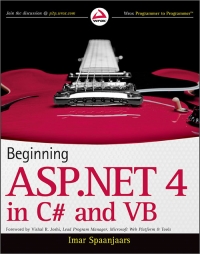 Beginning Aspnet 4 In C And Vb Imar Spaanjaars