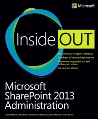 Microsoft Sharepoint 2013 Administration Inside Out Randy Williams