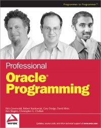Professional Oracle Programming Rick Greenwald Robert Stackowiak
