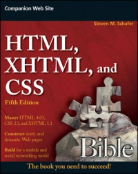 Html Xhtml And Css Bible 5th Edition Steven M Schafer