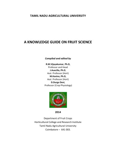 A Knowledge Guide On Fruit Science Tnau