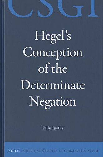Hegels Conception Of The Determinate Negation Terje Stefan Sparby