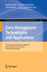 Data Management Technologies And Applications 4th International Conference Data 2015 Colmar France July 2022 2015 Revised Selected Papers 1st Edition Markus Helfert
