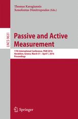 Passive And Active Measurement 17th International Conference Pam 2016 Heraklion Greece March 31 April 1 2016 Proceedings 1st Edition Thomas Karagiannis