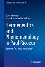 Hermeneutics And Phenomenology In Paul Ricoeur Between Text And Phenomenon 1st Edition Scott Davidson
