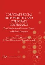 Corporate Social Responsibility And Corporate Governance The Contribution Of Economic Theory And Related Disciplines 1st Edition Lorenzo Sacconi