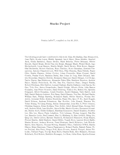 The Stacks Project Algebraic Stacks And The Algebraic Geometry Needed To Define Them The Stacks Project