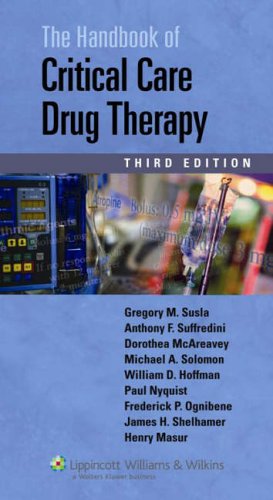 Handbook Of Critical Care Drug Therapy Third Gregory M Susla Et Al