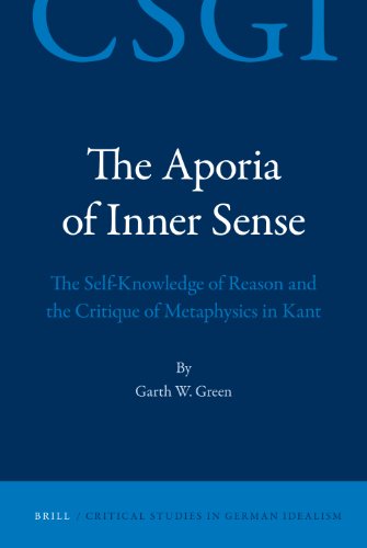 The Aporia Of Inner Sense The Selfknowledge Of Reason And The Critique Of Metaphysics In Kant Garth W Green