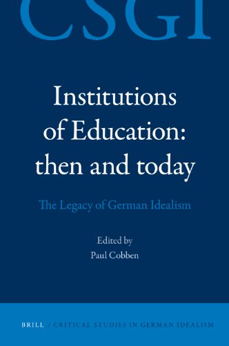 Institutions Of Education Then And Today The Legacy Of German Idealism Paul Cobben