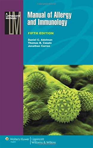 Manual Of Allergy And Immunology Fifth Daniel C Adelman Thomas B Casale Md