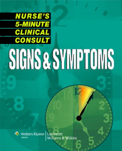 Nurses 5minute Clinical Consult Signs Symptoms 1st Edition Springhouse