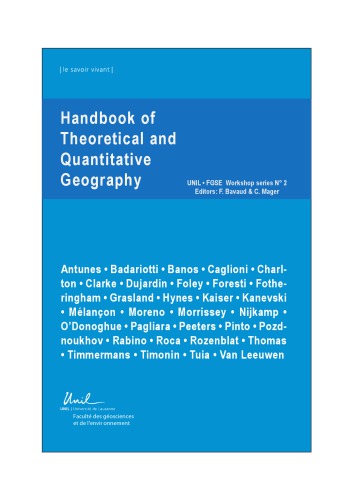 Handbook Of Theoretical And Quantitative Geography Franois Bavaud Christophe Mager
