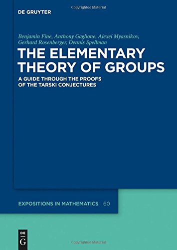 The Elementary Theory Of Groups Benjamin Fine Anthony Gaglione