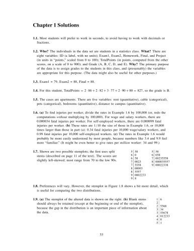 Introduction To The Practice Of Statistics Instructor Solution Manual 7th Edition David S Moore
