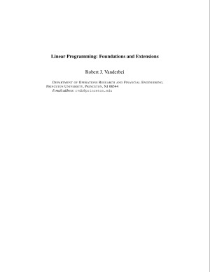 Linear Programming Foundations And Extensions Robert J Vanderbei