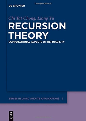 Recursion Theory Computational Aspects Of Definability Chi Tat Chong