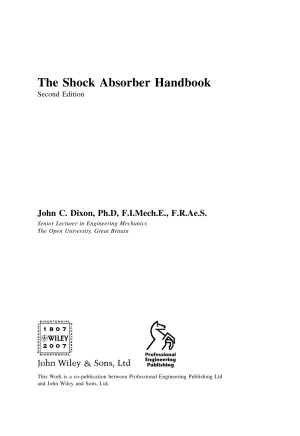 The Shock Absorber Handbook 2nd Edition Dr John C Dixon