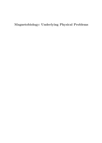 Magnetobiology Underlying Physical Problems Vladimir N Binhi