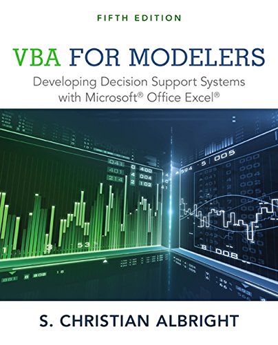 Vba For Modelers Developing Decision Support Systems With Microsoft Office Excel 5th Edition S Christian Albright