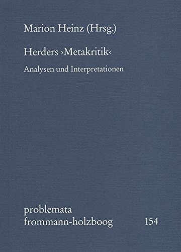 Herders Metakritik Analysen Und Interpretationen Bilingual Marion Heinz