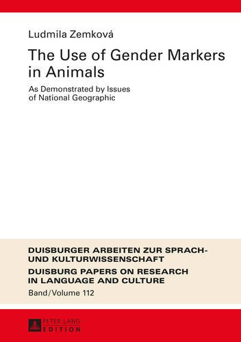 The Use Of Gender Markers In Animals Ludmila Zemková