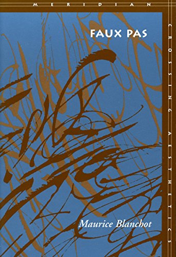 Faux Pas 1st Maurice Blanchot Translated By Charlotte Mandell