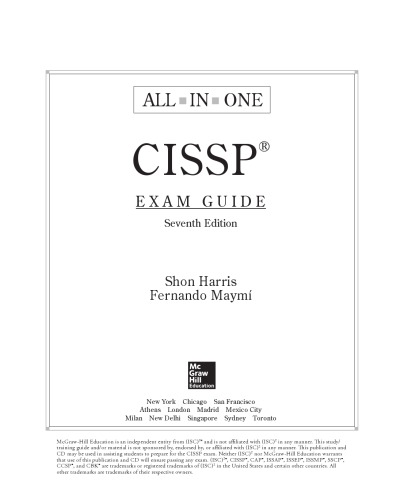 Cissp All In One Exam Guide 7th Edition Shon Harris Fernando Maym
