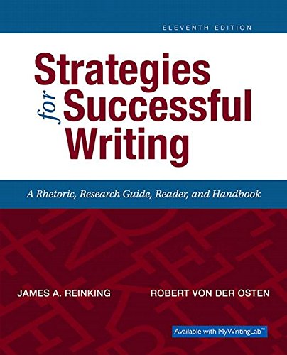 Strategies For Successful Writing 11th Edition James A Reinking