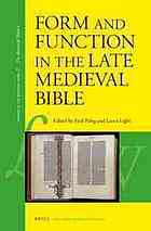 Form And Function In The Late Medieval Bible Light Laura Poleg