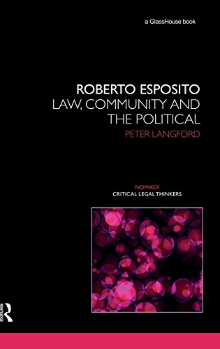 Roberto Esposito Law Community And The Political Peter Langford