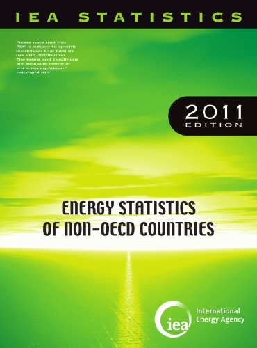 Energy Statistics Of Nonoecd Countries 2011 Ed Oecd