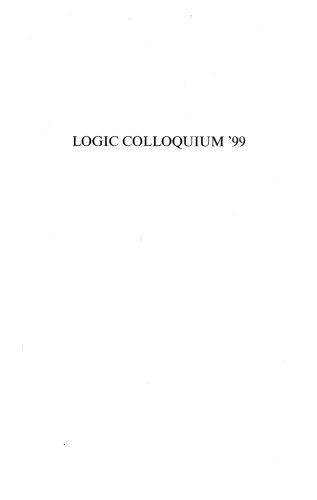 Logic Colloquium 99 Lecture Notes In Logic 17 Jan Van Eicjk