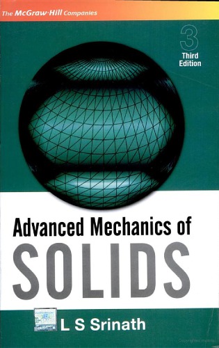 Advanced Mechanics Of Solids 3rd Edition L S Srinath