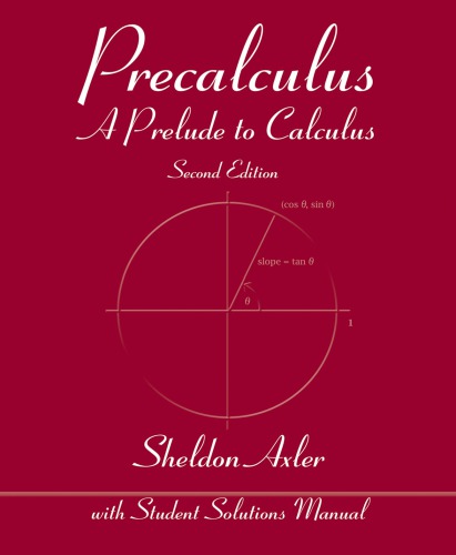 Precalculus A Prelude To Calculus 2nd Sheldon Axler