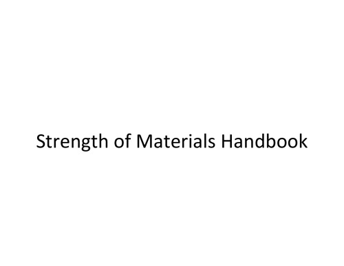 Strength Of Materials Handbook First Associate Professor Phd Engineer Nikolay Nikolov