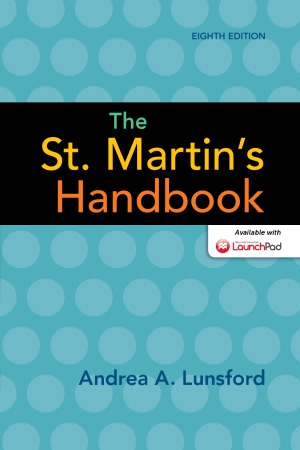 The St Martins Handbook 8th Edition Andrea A Lunsford