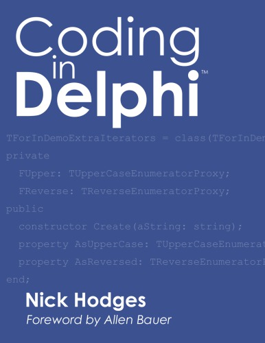 Coding In Delphi Paperback Nick Hodges