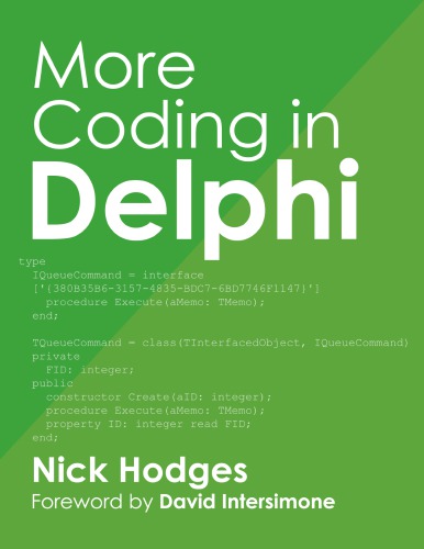 More Coding In Delphi Paperback Nick Hodges