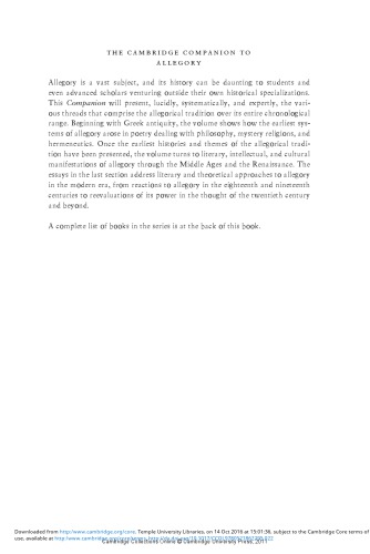 The Cambridge Companion To Allegory Rita Copeland Peter T Struck Eds