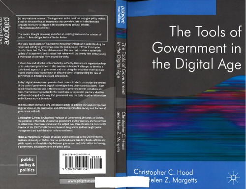The Tools Of Government At The Digital Age Hood Christopher And Margetts