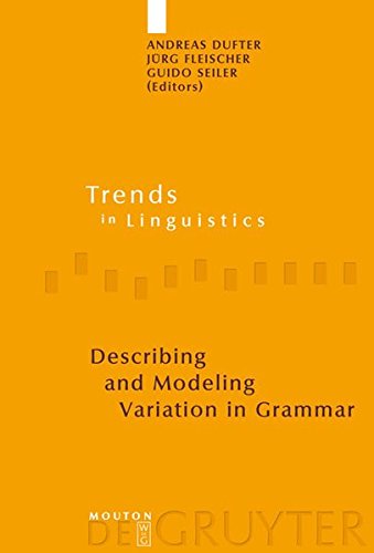 Describing And Modeling Variation In Grammar 1st Edition Andreas Dufter
