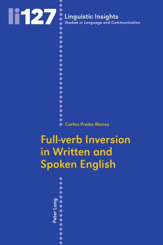 Fullverb Inversion In Written And Spoken English 1st Jos Carlos Prado Alonso
