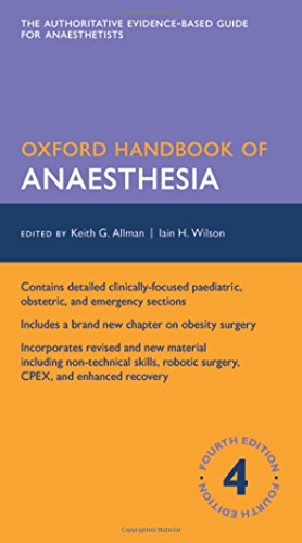 Oxford Handbook Of Anaesthesia 4th Edition Keith Allman Iain Wilson
